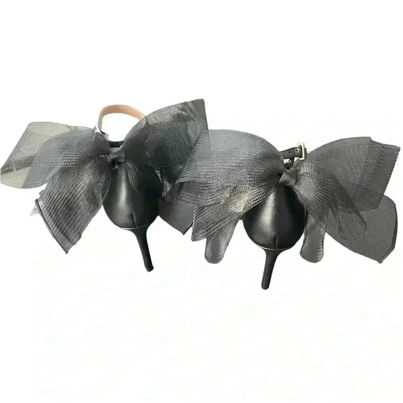 CHARLES DAVID Emotional Tulle Bow Sandal  size 9 1/2 - Picture 8 of 11